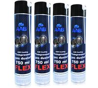 AABCOOLING Compressed Gas Duster Flex 750ml - Set of 4 - Compressed Air with a Flexible Tube, Keyboard Cleaner, Compressed Air for PC, Computer Duster, PC Cleaner