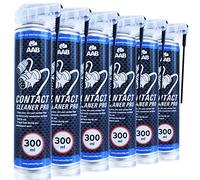 AABCOOLING Contact Cleaner PRO 300ml - Set of 6 - Powerful Contact Cleaning Agent - Alcohol Cleaner, Electrical Contact Cleaner Spray, MAF Sensor Cleaner, Tool Cleaner, Dirt Cleaner