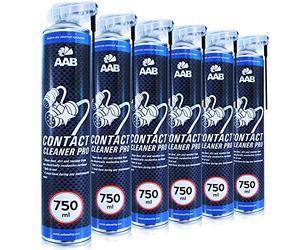 AABCOOLING Contact Cleaner PRO 750ml - Set of 6 - Powerful Contact Cleaning Agent - Alcohol Cleaner, Electrical Contact Cleaner Spray, MAF Sensor Cleaner, Tool Cleaner, Dirt Cleaner