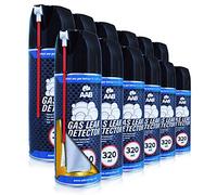 AABCOOLING Gas Leak Detector - Set of 12 x 320ml - Detects Pressurised Gas Leakages, Natural Gas Detector, Combustible Gas Analyser, Plumbers Foam