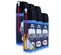 AABCOOLING Gas Leak Detector - Set of 6 - Detects Pressurized Gas Leakages, Leak Detector, Natural Gas Leak Detector, Air Leak Analyser, Leak Detector Spray, Detecting Pipe Leaks