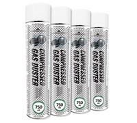 AABCOOLING Home & Office Compressed Gas Duster 4 x 750ml - Keyboard Cleaner, Compressed Air for PC, Electronics, Cameras and Photo Equipment, Computer Duster, Air in a Can
