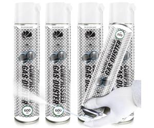 AABCOOLING Home&Office Compressed Gas Duster 4X 600ml - Freezing Spray for Electronics and Chewing Gum Removal from Upholstery, Cooling Agent -50°C for Metal Components and Rust Removal, K5