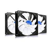 AABCOOLING Silent Force Fan 12-Efficient 120mm with 4 Anti-vibration Pads, Computer, Intake, 12V, 120mm Case, Quiet Fan - Value Pack 3 Pieces, 12.9 dB(A), 57 CFM, 1100 RPM