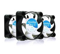 AABCOOLING Super Silent Fan 4 - 40mm Silent & Efficient 4500 RPM Fan, 4 Anti-vibration Pads, 17.9 dB(A), 4.9 CFM, 3D Printer & PC Case Fan, 3-Pin, 12V, 3 Pack