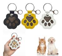 AABDTYYD 3pcs PU Leather Pet Memorial Keychain for Dog Cat Fur Keepsake with Sealed Compartment Portable Hair Collector Keyring Gift for Loss Remembrance Growth Record