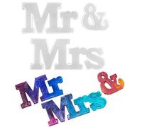 Aabellay Mr and Mrs Silicone Resin Mold Mr & Mrs Letters Epoxy Resin Mould Word Sign Casting Molds for Wedding Party Home Decorations Table Decor Art DIY Craft