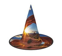 aabkjgfr Arches National Park Print Guide Hat,Adult Halloween Witch Hat,Suitable For Parties,Carnival,Masquerade,Role Play