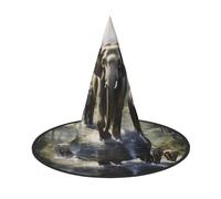 aabkjgfr Asian Elephants Print Guide Hat,Adult Halloween Witch Hat,Suitable For Parties,Carnival,Masquerade,Role Play
