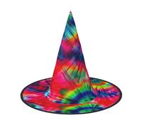 aabkjgfr Color Tie Dye Print Guide Hat,Adult Halloween Witch Hat,Suitable For Parties,Carnival,Masquerade,Role Play