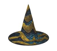 aabkjgfr Dragon Scale Print Guide Hat,Adult Halloween Witch Hat,Suitable For Parties,Carnival,Masquerade,Role Play