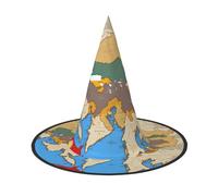 aabkjgfr Kingdom Of Bhutan Flag Map02 Print Guide Hat,Adult Halloween Witch Hat,Suitable For Parties,Carnival,Masquerade,Role Play