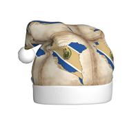 aabkjgfr Nicaragua Flag Map02 Print Adult Santa Hat,Soft And Comfortable Santa Hat,Suitable For New Year'S Holiday Parties,Indoors And Outdoors.