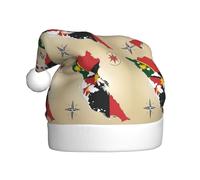 aabkjgfr Papua New Guinea Flag Map02 Print Adult Santa Hat,Soft And Comfortable Santa Hat,Suitable For New Year'S Holiday Parties,Indoors And Outdoors.