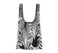 AABSTBFM Abstract Animal Zebra Printed Foldable Shopping Bag- Reusable Waterproof Grocery Bag Large Tote Bag, Shopper Handbag, And Beach Bag