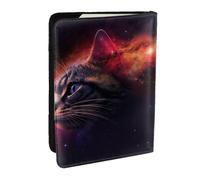 AABSTBFM Abstract Cat Galaxy Prints Passport Holder 6.5 in
