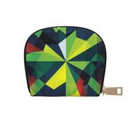 AABSTBFM Abstract Flag Geometric National Printed Card Holder Wallet, Pu Leather Card Case Organizer Bag for Men Women