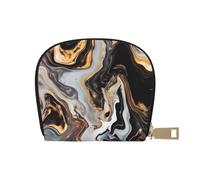 AABSTBFM Abstract Marble Ink Texture Printed Card Holder Wallet, Pu Leather Card Case Organizer Bag for Men Women