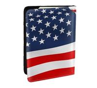 AABSTBFM American Flag Patriotic Printed Passport Holder 6.5 in, Leather Travel Passport Cover Card Case Wallet for Women Men