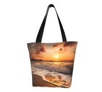 AABSTBFM Beach sunset Printed Large Tote Bag For Women Ladies Girls - Versatile Shoulder Bag, Shopper Handbag, And Beach Bag
