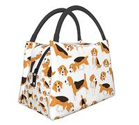 AABSTBFM Beagle Dog Printed Insulated Lunch Bag for Men Women Cool Lunch Boxes Foldable Lunch Tote Bag