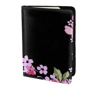 AABSTBFM Beautiful Flowers Printed Passport Holder 5.5 in, Leather Travel Passport Cover Card Case Wallet for Women Men