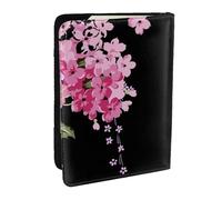 AABSTBFM Beautiful Flowers Printed Passport Holder 6.5 in, Leather Travel Passport Cover Card Case Wallet for Women Men