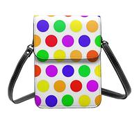 AABSTBFM Beautiful Polka Dot Crossbody Phone Bag For Women Girls Wallet Handbags Pu Leather Cell Phone Bag Purse