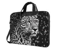 AABSTBFM Black and White Leopard Printed Laptop Bag Case 13 inch Laptop Sleeve Bag - Modern Laptop Shoulder Bag Computer Bag for Business Travel School Office