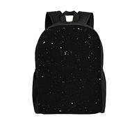 AABSTBFM Black Glitter Lightweight School Backpack Classic College Rucksack School Bags 15 Inch Laptop School Daypack For Girls Boys