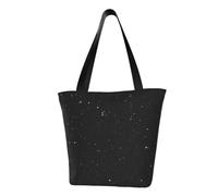 AABSTBFM Black Glitter Printed Large Tote Bag For Women Ladies Girls - Versatile Shoulder Bag, Shopper Handbag, And Beach Bag