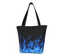 AABSTBFM Blue Flame Printed Large Tote Bag For Women Ladies Girls - Versatile Shoulder Bag, Shopper Handbag, And Beach Bag