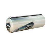 AABSTBFM Boat on the Beach Printed Round Pencil Case Cute Leather Silver Zipper Pen Pencil Pouch Bag for School, Office, and Travel