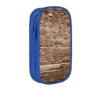 AABSTBFM Brick wall Printed Pencil Case Large Capacity Compartment Pencil Pen Pouch Bag with Zipper for School Office Travel, Blue