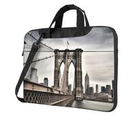 AABSTBFM Brooklyn Bridge Printed Laptop Bag Case 14 inch Laptop Sleeve Bag - Modern Laptop Shoulder Bag Computer Bag for Business Travel School Office