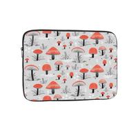 AABSTBFM Cartoon Mushrooms Printed 15 Inch Laptop Sleeve, Shockproof Oxford Fabric Laptop Protective Case For Daily Use, Travel, School, Office, Business Trips