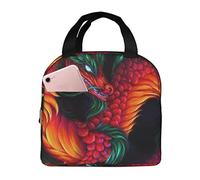 AABSTBFM Chinese Dragon Printed Lunch Tote Bag Waterproof Lunch Bag Men Women Girls Insulated Cooler Lunch Boxes for Camping Work School
