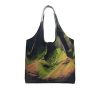 AABSTBFM Coast Kauai Mountain Cliff Printed Womens Tote Bags Shopping Bags, Reusable Canvas Shoulder Grocery Bags Shopper Handbag Toy Bag for Work School Travel Beach