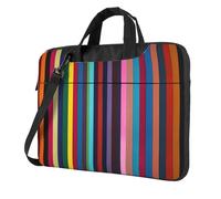 AABSTBFM Colored Stripes Vertical Printed Laptop Bag Case 13 inch Laptop Sleeve Bag - Modern Laptop Shoulder Bag Computer Bag for Business Travel School Office