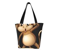 AABSTBFM Cute Monkey Printed Large Tote Bag For Women Ladies Girls - Versatile Shoulder Bag, Shopper Handbag, And Beach Bag