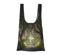 AABSTBFM Dark Hedges Northern Ireland Printed Foldable Shopping Bag- Reusable Waterproof Grocery Bag Large Tote Bag Shopper Handbag Beach Bag