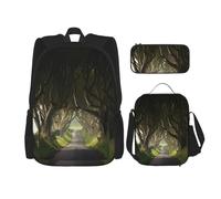 AABSTBFM Dark Hedges Northern Ireland Printed School Backpack Set with Lunch Bag and Pencil Case, Travel Daypacks School Bag 3pcs Set