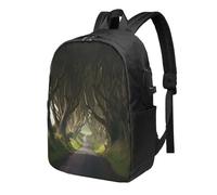 AABSTBFM Dark Hedges Northern Ireland Printed Travel Backpack 17 inch Laptop Bag School Bags for Men Women College School, With Usb Charging Port