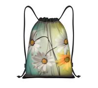 AABSTBFM Flowers in Different Featured Framed Printed Lightweight Drawstring Backpack | M - String Backpack Bags For Gym, Travel, Shopping, School