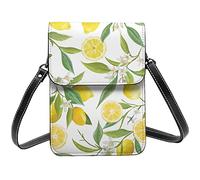 AABSTBFM Fresh Tropical Lemons Crossbody Phone Bag For Women Girls Wallet Handbags Pu Leather Cell Phone Bag Purse