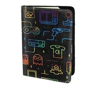 AABSTBFM Game Video Gaming Pattern Printed Passport Holder 5.5 in, Leather Travel Passport Cover Card Case Wallet for Women Men