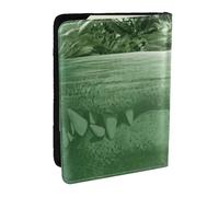 AABSTBFM Gator Lurking Green Printed Passport Holder 6.5 in, Leather Travel Passport Cover Card Case Wallet for Women Men