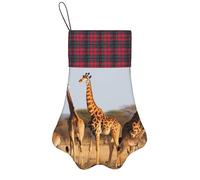AABSTBFM Giraffes Family Printed Christmas Party Favors Paw Stocking Cute Xmas Stockings for Family Holiday Christmas Party Decorations