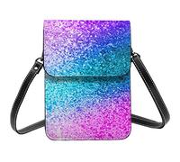 AABSTBFM Glitter Sequin Spot Crossbody Phone Bag For Women Girls Wallet Handbags Pu Leather Cell Phone Bag Purse