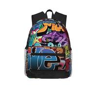 AABSTBFM Graffiti Hip Hop Lightweight School Backpack Classic Causal College Rucksack School Bags With Zipper School Daypack For Girls Boys